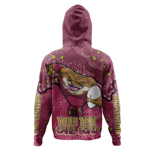 Queensland Cane Toads Custom Hoodie - Team With Dot And Star Patterns For Tough Fan Hoodie Queensland Cane Toads Custom Hoodie - Team With Dot And Star Patterns For Tough Fan Hoodie