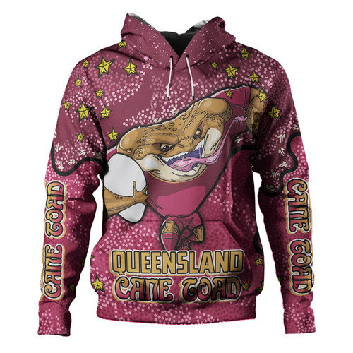 Queensland Cane Toads Custom Hoodie - Team With Dot And Star Patterns For Tough Fan Hoodie