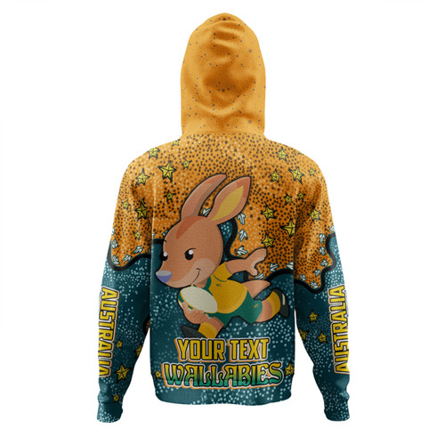 Australia Wallabies Custom Hoodie - Team With Dot And Star Patterns For Tough Fan Hoodie Australia Wallabies Custom Hoodie - Team With Dot And Star Patterns For Tough Fan Hoodie