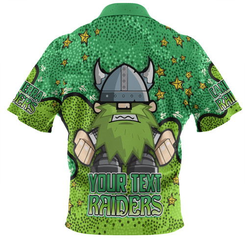 Canberra Raiders Custom Polo Shirt - Team With Dot And Star Patterns For Tough Fan Polo Shirt Canberra Raiders Custom Polo Shirt - Team With Dot And Star Patterns For Tough Fan Polo Shirt