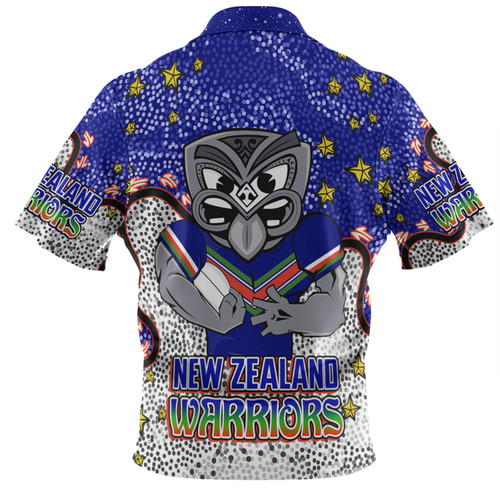 New Zealand Warriors Custom Polo Shirt - Team With Dot And Star Patterns For Tough Fan Polo Shirt New Zealand Warriors Custom Polo Shirt - Team With Dot And Star Patterns For Tough Fan Polo Shirt