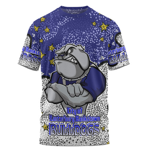 Canterbury-Bankstown Bulldogs Custom T-Shirt - Team With Dot And Star Patterns For Tough Fan T-Shirt