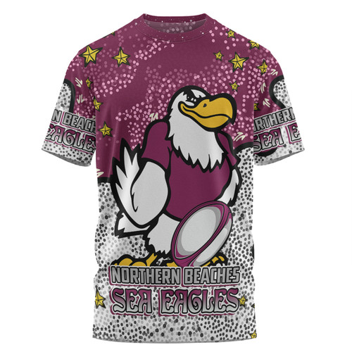 Manly Warringah Sea Eagles T-shirt - Team With Dot And Star Patterns For Tough Fan T-shirt