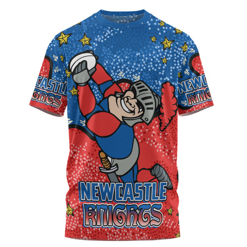 Newcastle Knights Custom T-shirt - Team With Dot And Star Patterns For Tough Fan T-shirt