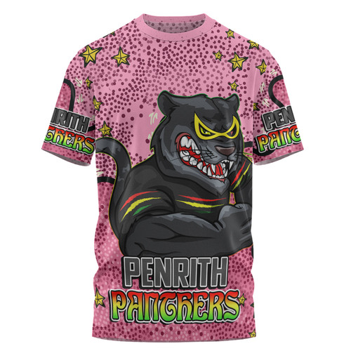 Penrith Panthers Custom T-shirt - Team With Dot And Star Patterns For Tough Fan T-shirt
