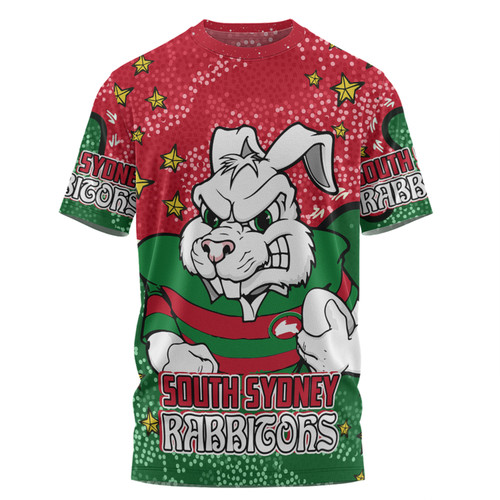 South Sydney Rabbitohs T-shirt - Team With Dot And Star Patterns For Tough Fan T-shirt