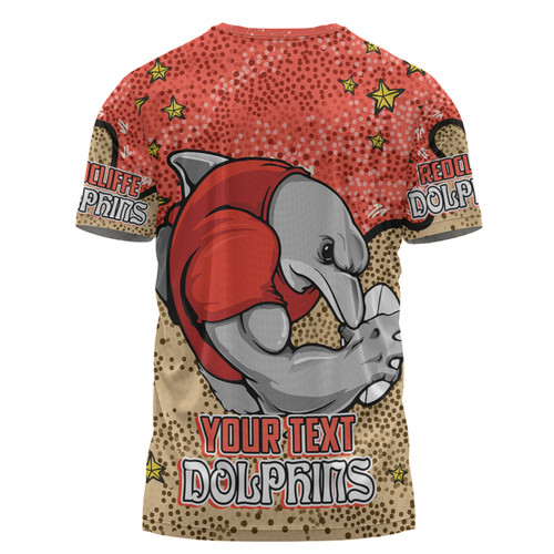 Redcliffe Dolphins Custom T-shirt - Team With Dot And Star Patterns For Tough Fan T-shirt Redcliffe Dolphins Custom T-shirt - Team With Dot And Star Patterns For Tough Fan T-shirt