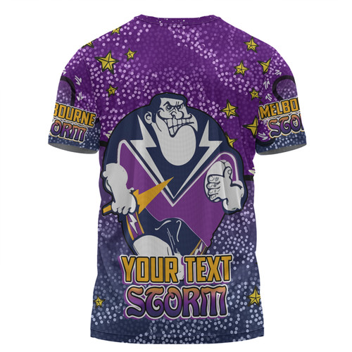 Melbourne Storm Custom T-shirt - Team With Dot And Star Patterns For Tough Fan T-shirt Melbourne Storm Custom T-shirt - Team With Dot And Star Patterns For Tough Fan T-shirt