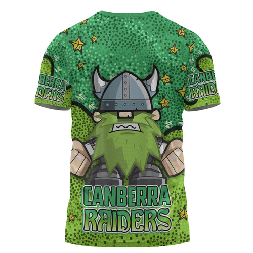Canberra Raiders Custom T-shirt - Team With Dot And Star Patterns For Tough Fan T-shirt Canberra Raiders Custom T-shirt - Team With Dot And Star Patterns For Tough Fan T-shirt