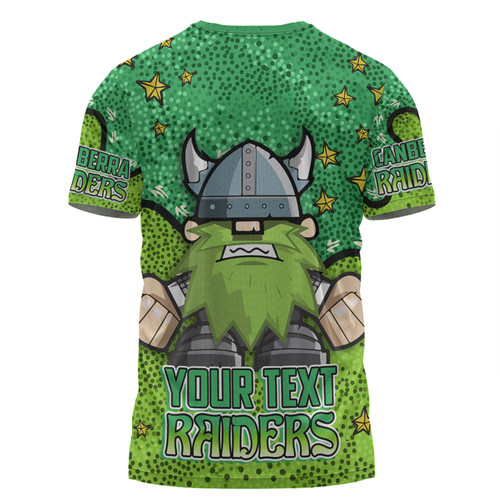 Canberra Raiders Custom T-shirt - Team With Dot And Star Patterns For Tough Fan T-shirt