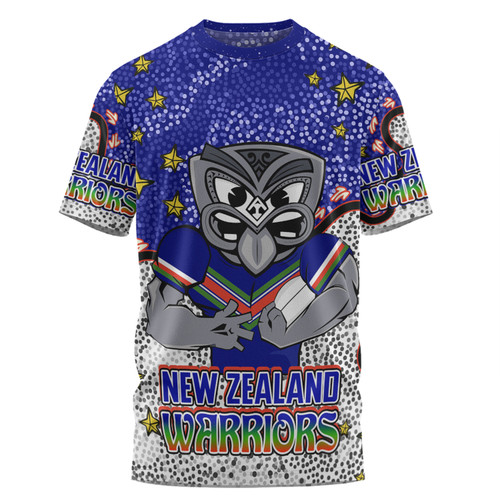 New Zealand Warriors Custom T-shirt - Team With Dot And Star Patterns For Tough Fan T-shirt