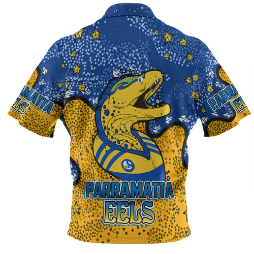 Parramatta Eels Custom Hawaiian Shirt - Team With Dot And Star Patterns For Tough Fan Hawaiian Shirt Parramatta Eels Custom Hawaiian Shirt - Team With Dot And Star Patterns For Tough Fan Hawaiian Shirt