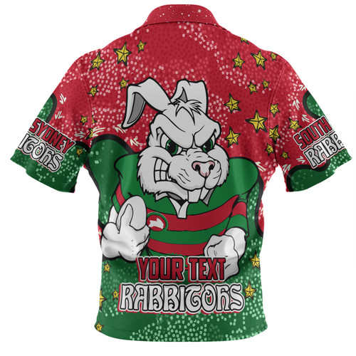 South Sydney Rabbitohs Hawaiian Shirt - Team With Dot And Star Patterns For Tough Fan Hawaiian Shirt South Sydney Rabbitohs Hawaiian Shirt - Team With Dot And Star Patterns For Tough Fan Hawaiian Shirt