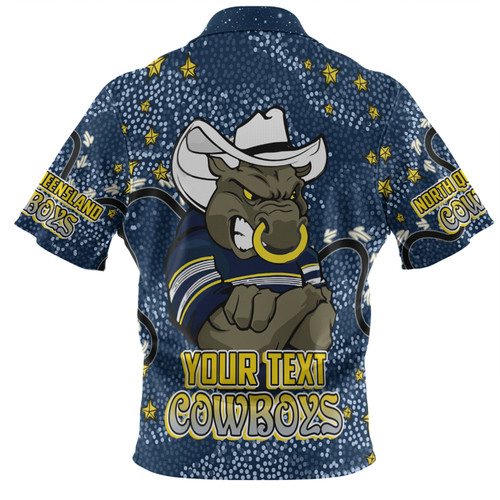 North Queensland Cowboys Custom Hawaiian Shirt - Team With Dot And Star Patterns For Tough Fan Hawaiian Shirt North Queensland Cowboys Custom Hawaiian Shirt - Team With Dot And Star Patterns For Tough Fan Hawaiian Shirt
