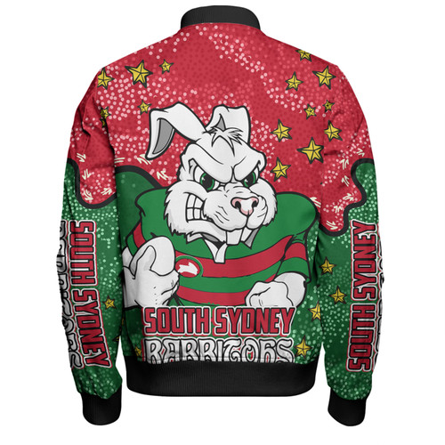 South Sydney Rabbitohs Bomber Jacket - Team With Dot And Star Patterns For Tough Fan Bomber Jacket South Sydney Rabbitohs Bomber Jacket - Team With Dot And Star Patterns For Tough Fan Bomber Jacket