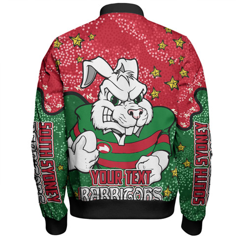 South Sydney Rabbitohs Bomber Jacket - Team With Dot And Star Patterns For Tough Fan Bomber Jacket South Sydney Rabbitohs Bomber Jacket - Team With Dot And Star Patterns For Tough Fan Bomber Jacket