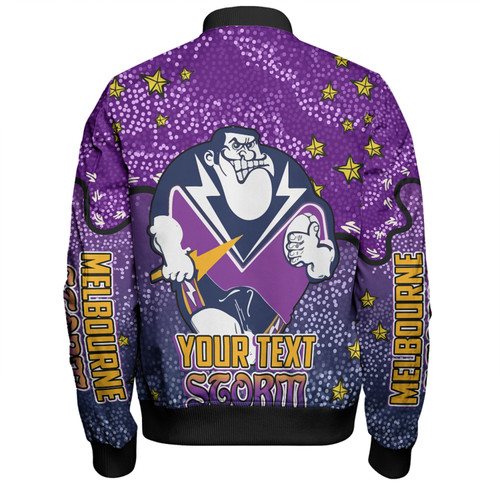 Melbourne Storm Custom Bomber Jacket - Team With Dot And Star Patterns For Tough Fan Bomber Jacket Melbourne Storm Custom Bomber Jacket - Team With Dot And Star Patterns For Tough Fan Bomber Jacket