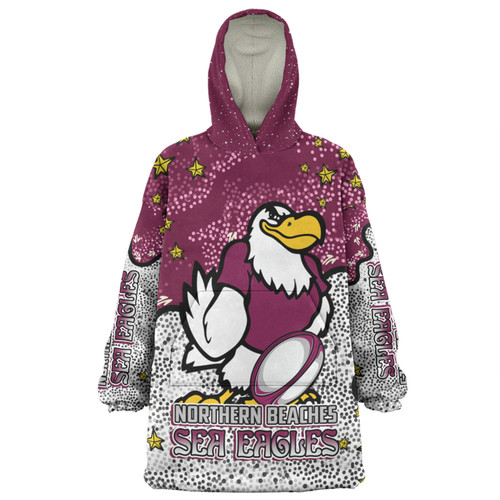 Manly Warringah Sea Eagles Snug Hoodie - Team With Dot And Star Patterns For Tough Fan Snug Hoodie