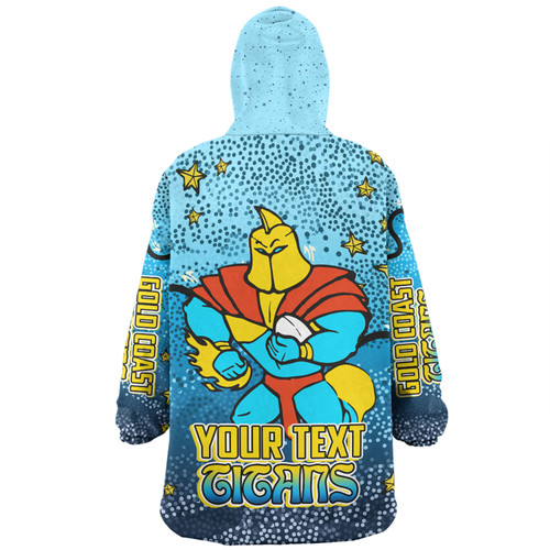 Gold Coast Titans Custom Snug Hoodie - Team With Dot And Star Patterns For Tough Fan Snug Hoodie