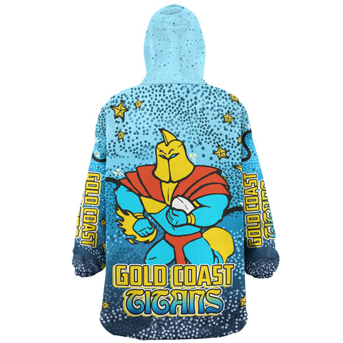 Gold Coast Titans Custom Snug Hoodie - Team With Dot And Star Patterns For Tough Fan Snug Hoodie