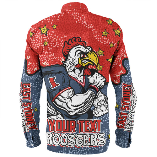 Sydney Roosters Custom Long Sleeve Shirt - Team With Dot And Star Patterns For Tough Fan Long Sleeve Shirt Sydney Roosters Custom Long Sleeve Shirt - Team With Dot And Star Patterns For Tough Fan Long Sleeve Shirt