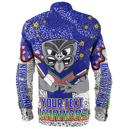 New Zealand Warriors Custom Long Sleeve Shirt - Team With Dot And Star Patterns For Tough Fan Long Sleeve Shirt New Zealand Warriors Custom Long Sleeve Shirt - Team With Dot And Star Patterns For Tough Fan Long Sleeve Shirt