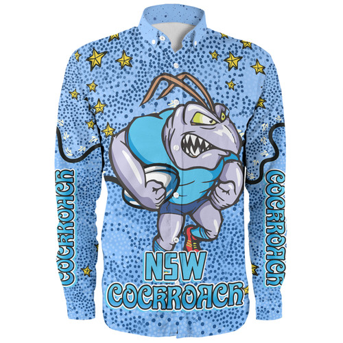 New South Wales Cockroaches Custom Long Sleeve Shirt - Team With Dot And Star Patterns For Tough Fan Long Sleeve Shirt