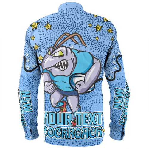 New South Wales Cockroaches Custom Long Sleeve Shirt - Team With Dot And Star Patterns For Tough Fan Long Sleeve Shirt New South Wales Cockroaches Custom Long Sleeve Shirt - Team With Dot And Star Patterns For Tough Fan Long Sleeve Shirt