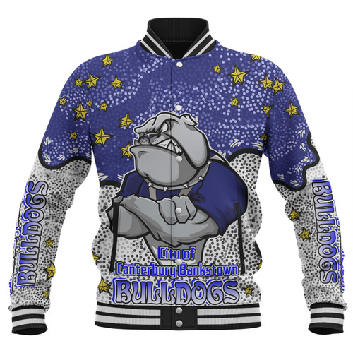 Canterbury-Bankstown Bulldogs Custom Baseball Jacket - Team With Dot And Star Patterns For Tough Fan Baseball Jacket