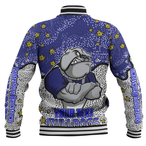 Canterbury-Bankstown Bulldogs Custom Baseball Jacket - Team With Dot And Star Patterns For Tough Fan Baseball Jacket Canterbury-Bankstown Bulldogs Custom Baseball Jacket - Team With Dot And Star Patterns For Tough Fan Baseball Jacket