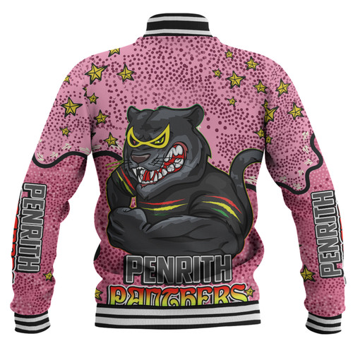 Penrith Panthers Custom Baseball Jacket - Team With Dot And Star Patterns For Tough Fan Baseball Jacket Penrith Panthers Custom Baseball Jacket - Team With Dot And Star Patterns For Tough Fan Baseball Jacket