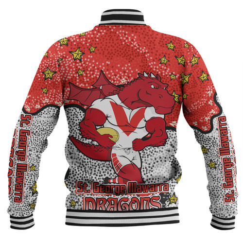 St. George Illawarra Dragons Custom Baseball Jacket - Team With Dot And Star Patterns For Tough Fan Baseball Jacket St. George Illawarra Dragons Custom Baseball Jacket - Team With Dot And Star Patterns For Tough Fan Baseball Jacket