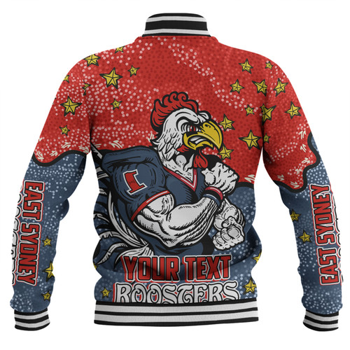 Sydney Roosters Custom Baseball Jacket - Team With Dot And Star Patterns For Tough Fan Baseball Jacket Sydney Roosters Custom Baseball Jacket - Team With Dot And Star Patterns For Tough Fan Baseball Jacket
