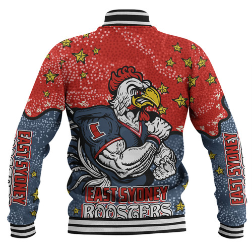 Sydney Roosters Custom Baseball Jacket - Team With Dot And Star Patterns For Tough Fan Baseball Jacket Sydney Roosters Custom Baseball Jacket - Team With Dot And Star Patterns For Tough Fan Baseball Jacket
