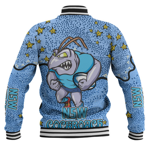 New South Wales Cockroaches Custom Baseball Jacket - Team With Dot And Star Patterns For Tough Fan Baseball Jacket New South Wales Cockroaches Custom Baseball Jacket - Team With Dot And Star Patterns For Tough Fan Baseball Jacket