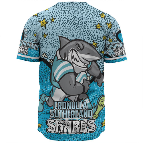Cronulla-Sutherland Sharks Custom Baseball Shirt - Team With Dot And Star Patterns For Tough Fan Baseball Shirt Cronulla-Sutherland Sharks Custom Baseball Shirt - Team With Dot And Star Patterns For Tough Fan Baseball Shirt