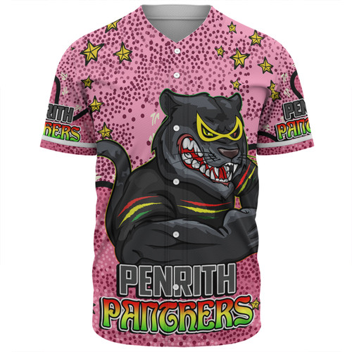 Penrith Panthers Custom Baseball Shirt - Team With Dot And Star Patterns For Tough Fan Baseball Shirt