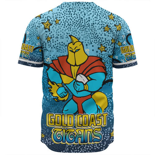Gold Coast Titans Custom Baseball Shirt - Team With Dot And Star Patterns For Tough Fan Baseball Shirt Gold Coast Titans Custom Baseball Shirt - Team With Dot And Star Patterns For Tough Fan Baseball Shirt