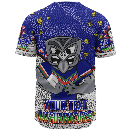 New Zealand Warriors Custom Baseball Shirt - Team With Dot And Star Patterns For Tough Fan Baseball Shirt New Zealand Warriors Custom Baseball Shirt - Team With Dot And Star Patterns For Tough Fan Baseball Shirt