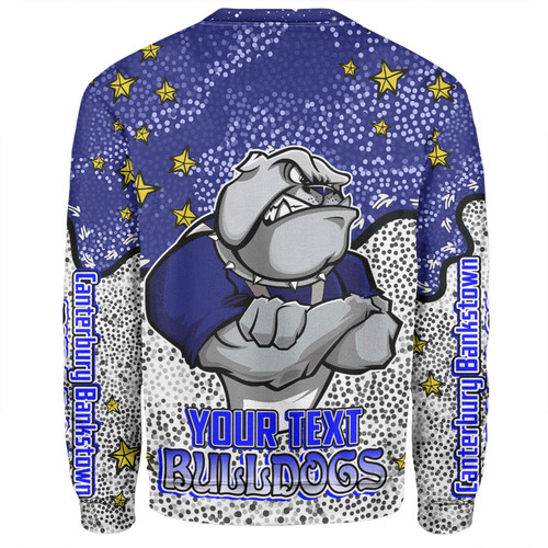 Canterbury-Bankstown Bulldogs Custom Sweatshirt - Team With Dot And Star Patterns For Tough Fan Sweatshirt Canterbury-Bankstown Bulldogs Custom Sweatshirt - Team With Dot And Star Patterns For Tough Fan Sweatshirt
