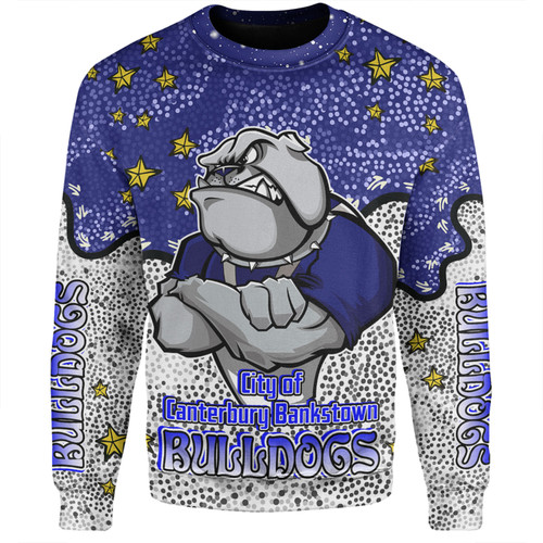 Canterbury-Bankstown Bulldogs Custom Sweatshirt - Team With Dot And Star Patterns For Tough Fan Sweatshirt