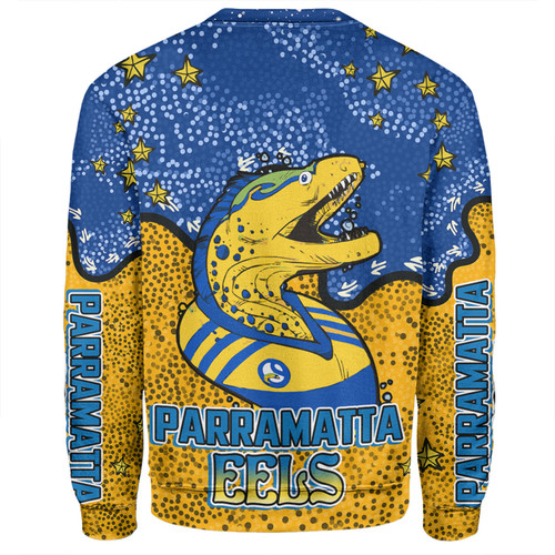 Parramatta Eels Custom Sweatshirt - Team With Dot And Star Patterns For Tough Fan Sweatshirt Parramatta Eels Custom Sweatshirt - Team With Dot And Star Patterns For Tough Fan Sweatshirt