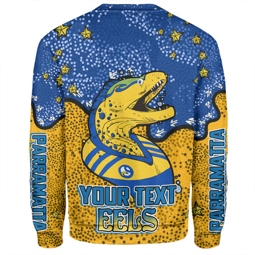 Parramatta Eels Custom Sweatshirt - Team With Dot And Star Patterns For Tough Fan Sweatshirt Parramatta Eels Custom Sweatshirt - Team With Dot And Star Patterns For Tough Fan Sweatshirt