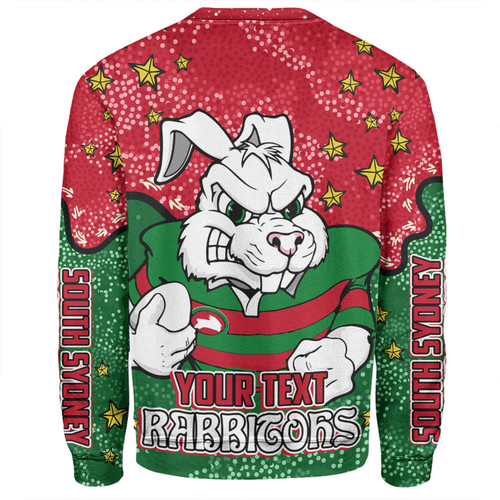 South Sydney Rabbitohs Sweatshirt - Team With Dot And Star Patterns For Tough Fan Sweatshirt South Sydney Rabbitohs Sweatshirt - Team With Dot And Star Patterns For Tough Fan Sweatshirt
