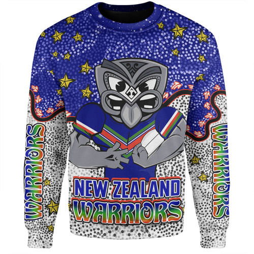 New Zealand Warriors Custom Sweatshirt - Team With Dot And Star Patterns For Tough Fan Sweatshirt