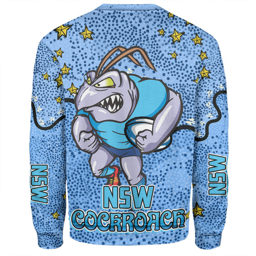 New South Wales Cockroaches Custom Sweatshirt - Team With Dot And Star Patterns For Tough Fan Sweatshirt New South Wales Cockroaches Custom Sweatshirt - Team With Dot And Star Patterns For Tough Fan Sweatshirt
