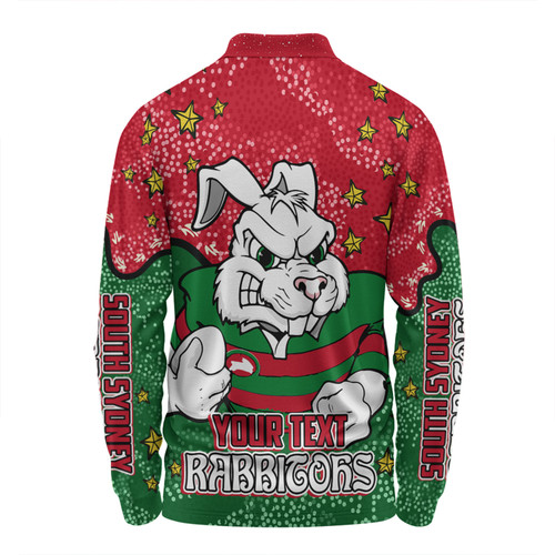 South Sydney Rabbitohs Long Sleeve Polo Shirt - Team With Dot And Star Patterns For Tough Fan Long Sleeve Polo Shirt South Sydney Rabbitohs Long Sleeve Polo Shirt - Team With Dot And Star Patterns For Tough Fan Long Sleeve Polo Shirt