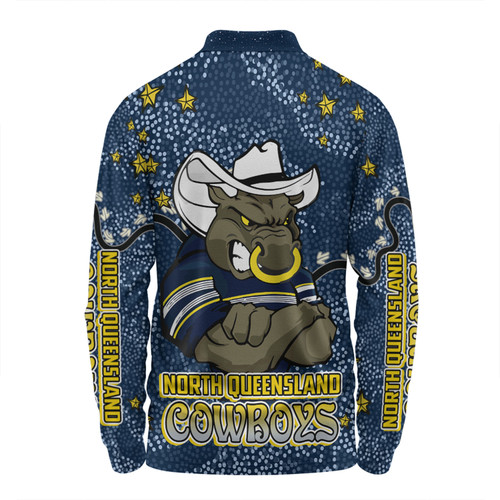 North Queensland Cowboys Custom Long Sleeve Polo Shirt - Team With Dot And Star Patterns For Tough Fan Long Sleeve Polo Shirt North Queensland Cowboys Custom Long Sleeve Polo Shirt - Team With Dot And Star Patterns For Tough Fan Long Sleeve Polo Shirt
