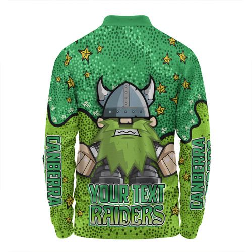 Canberra Raiders Custom Long Sleeve Polo Shirt - Team With Dot And Star Patterns For Tough Fan Long Sleeve Polo Shirt Canberra Raiders Custom Long Sleeve Polo Shirt - Team With Dot And Star Patterns For Tough Fan Long Sleeve Polo Shirt