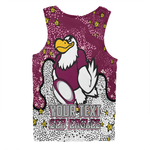 Manly Warringah Sea Eagles Men Singlet - Team With Dot And Star Patterns For Tough Fan Men Singlet